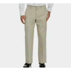 Cubavera Men's 44 Essentials Natural Color Linen Blend Flat Front Pant NWT $85
